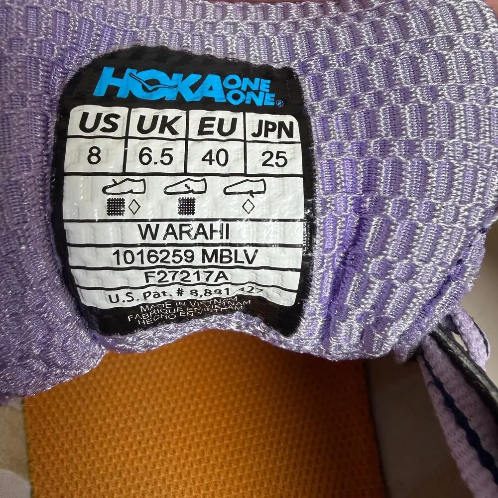 Hoka One One Arahi Running Cushioning Stability Gray Purple Women Sz 8